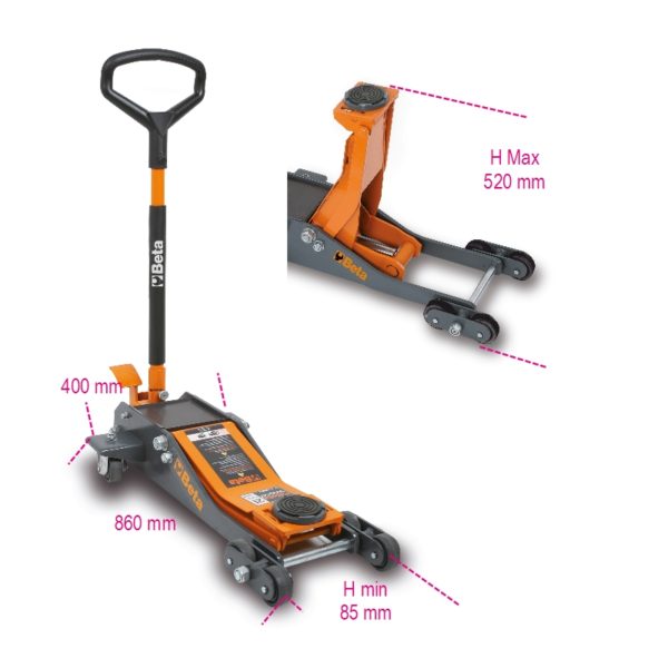 Premiumszerszamok.hu | Beta szerszám | 3030/2T Hidraulikus emelő 2T 6 kerékkel