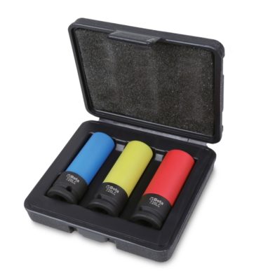 Premiumszerszamok.hu | Beta szerszám | 720LC/C3 3 darabos gépi dugókulcs készlet kerékanyákhoz színes polimer betétekkel