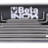 Premiumszerszamok.hu | Beta szerszám | 96BPINOX/B9 6 darabos hatlapfejű hajlított belső kulcs rozsdamentes acélból