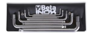 Premiumszerszamok.hu | Beta szerszám | 96BPINOX/B9 6 darabos hatlapfejű hajlított belső kulcs rozsdamentes acélból