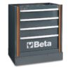 Premiumszerszamok.hu | Beta szerszám | BETA C55M4 4 fiókos rögzített modul műhelyberendezéshez